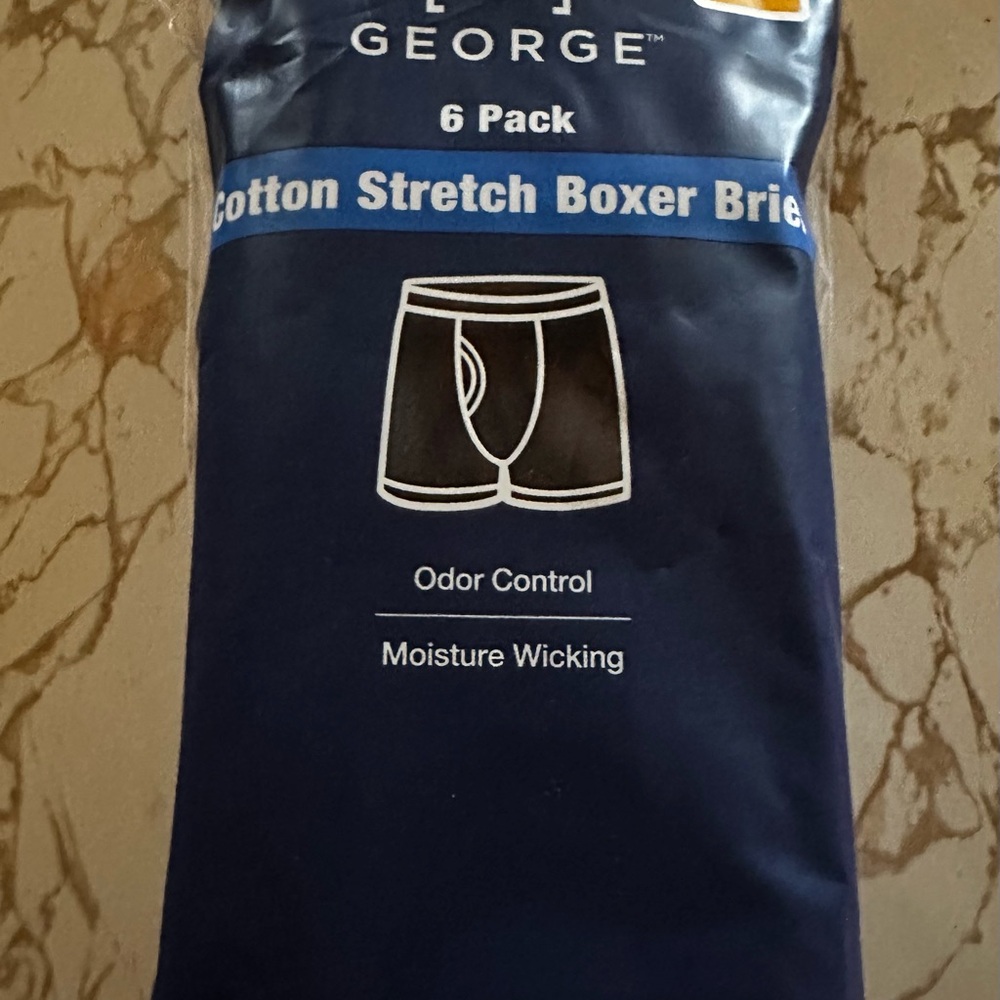 George Men's Boxer Briefs 6 Pack